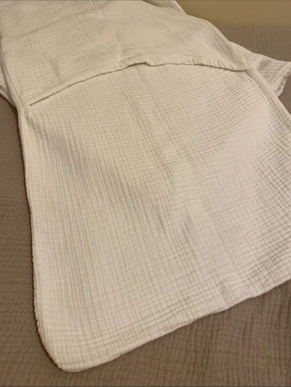 Parachute White Muslin Cotton 2 King Size Pillowcase.